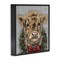 Stupell Industries Snowy Day Christmas Cow Framed Giclee, design by Sara G. Designs